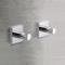 Set of Bathroom Hooks, Polished Chrome